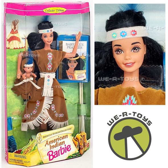 American Indian Barbie Doll & Baby American Stories Collection 1995 Mattel 14715