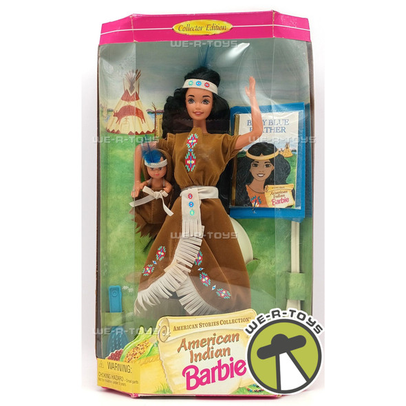 American Indian Barbie Doll & Baby American Stories Collection 1995 Mattel 14715
