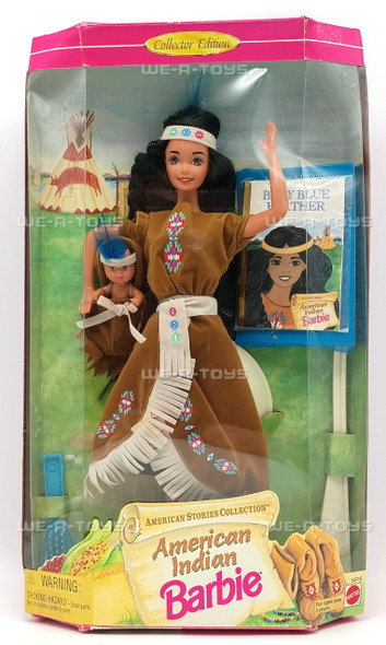 American Indian Barbie Doll & Baby American Stories Collection 1995 Mattel 14715