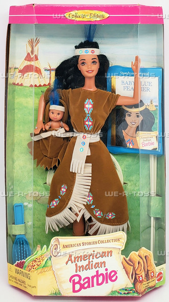 American Indian Barbie Doll & Baby American Stories Collection 1995 Mattel 14715