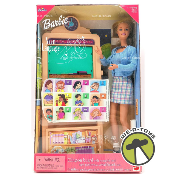 Sign Language Barbie Doll With Cling-On Chalkboard Exclusive 1999 Mattel #25837