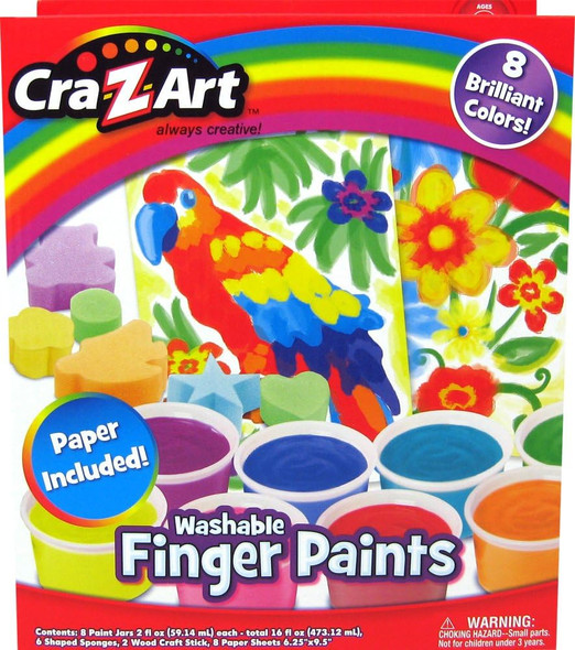 Cra-Z-Art Washable Finger Paints 12406 Assorted Colors