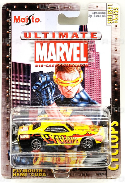 Maisto Ultimate Marvel Series 1 #6 Cyclops Plymouth Hemi 'Cuda Vehicle NRFP