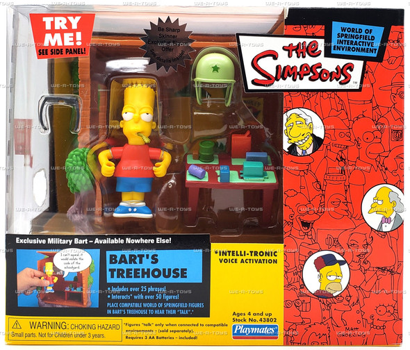 The Simpsons Bart's Tree House Interactive Environment Figure and Playset #43802