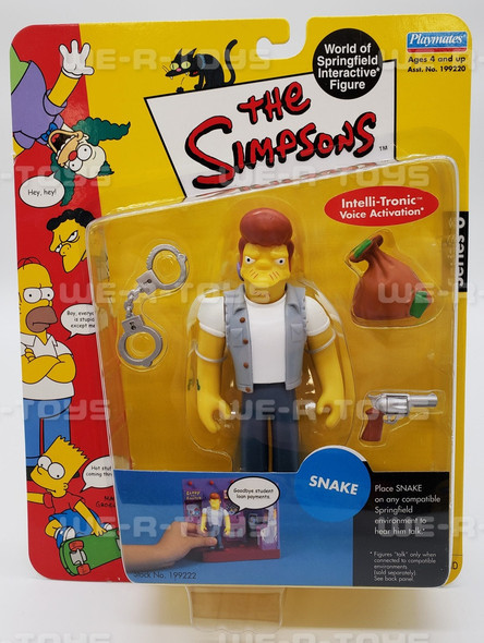 The Simpsons World of Springfield Snake Action Figure 2001 Playmates 199222