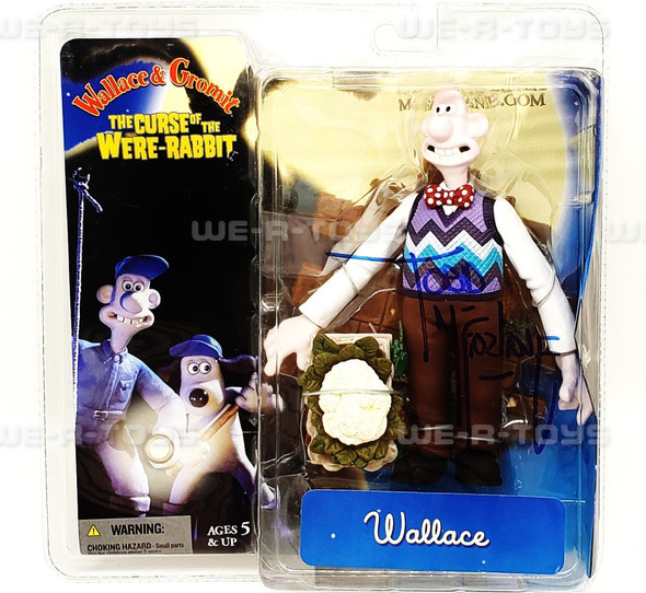 Wallace & Gromit The Curse of the Were-Rabbit Wallace Figure Signed McFarlane
