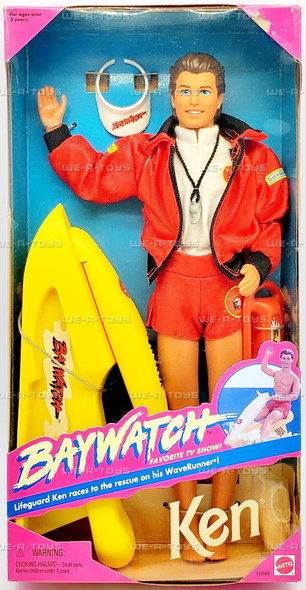 Barbie Baywatch Lifeguard Ken Doll and WaveRunner Accessory 1994 Mattel 13200