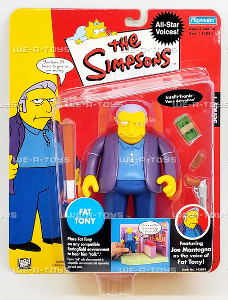 The Simpsons All-Star Voices Interactive Figure Fat Tony Playmates #142043 NEW