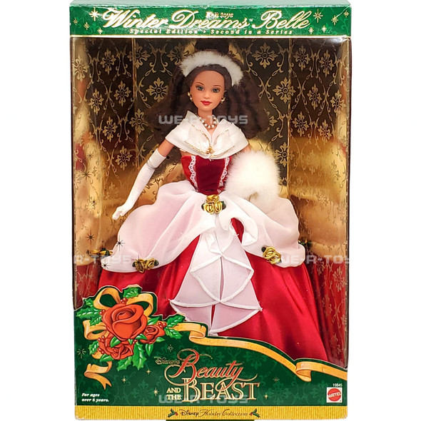 Disney's Beauty and the Beast Winter Dreams Belle Doll 1998 Mattel 19845 NRFB