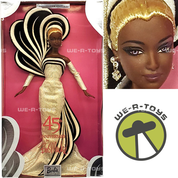 45th Anniversary Barbie Bob Mackie Doll African American 2003 Mattel B3453