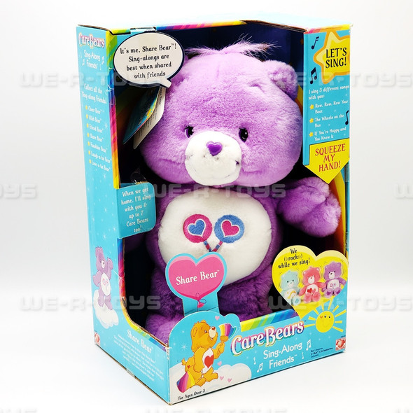 Care Bears Sing-Along Friends Share Bear Plush Play Along 2003 No. 31845 NEW