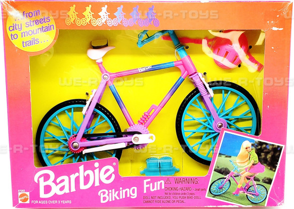 Barbie Biking Fun Set w Bicycle & Helmet 1995 Mattel #67053 NEW