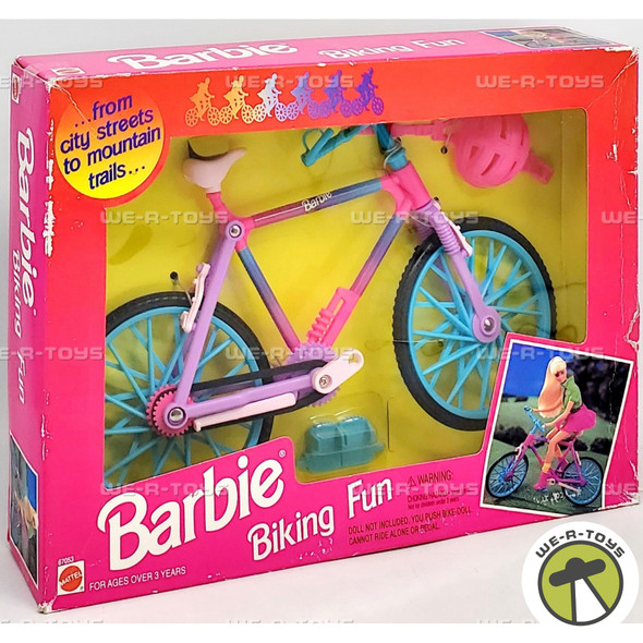 Barbie Biking Fun Set w Bicycle & Helmet 1995 Mattel #67053 NEW