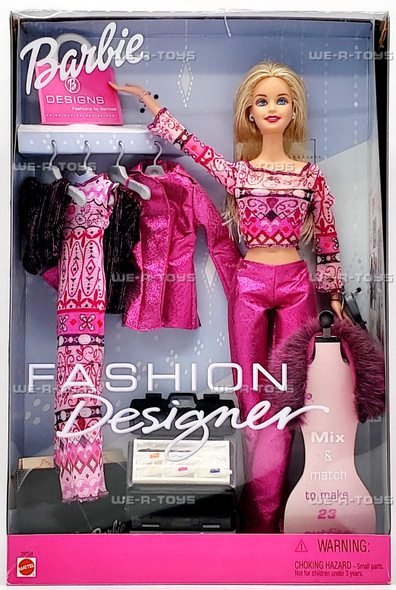 Barbie Fashion Designer Doll with Fashion to Mix and Match 2000 Mattel 29399