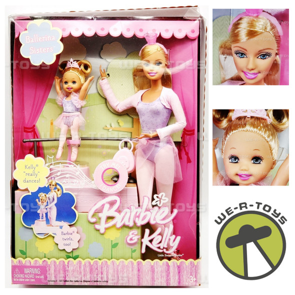 Barbie Ballerina Sisters Barbie and Kelly Doll Set 2005 Mattel No. G8372 NRFB 