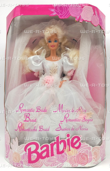 Romantic Bride Barbie Doll In Wedding Gown Blonde 1992 Mattel #1861