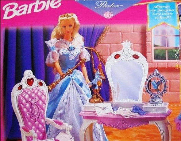 Barbie Romantic Princess Parlor Doll Furniture Playset 1998 Mattel #67350 NRFB 