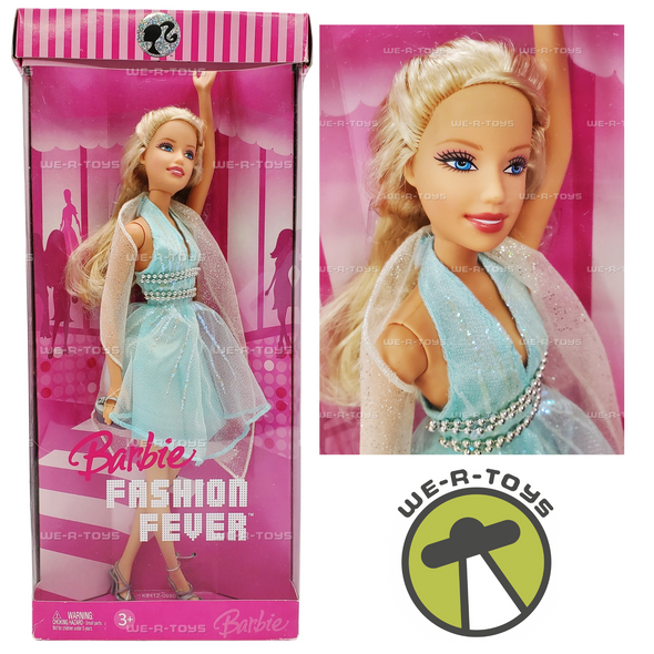 Barbie Fashion Fever Doll Blue Dress 2006 Mattel #K8412 NRFB