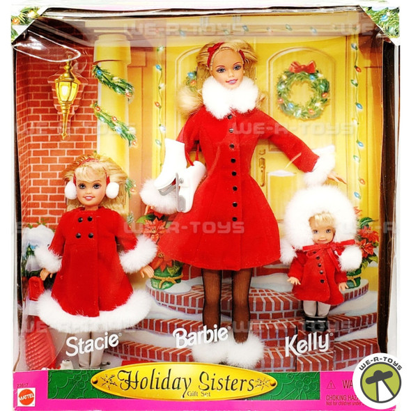 Barbie Holiday Sisters Gift Set Barbie Kelly and Stacie Dolls 1999 Mattel #23617