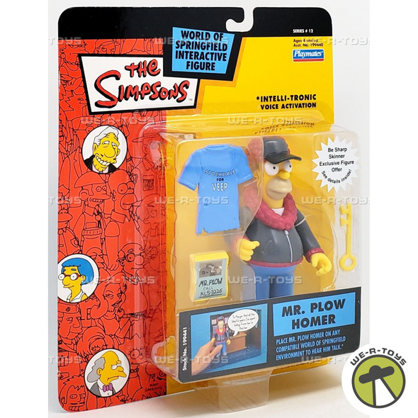 The Simpsons World of Springfield Interactive Figure Mr. Plow Homer Playmates
