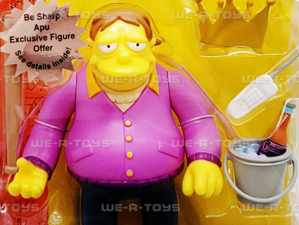 The Simpsons World of Springfield Interactive Figure Plow King Barney Playmates