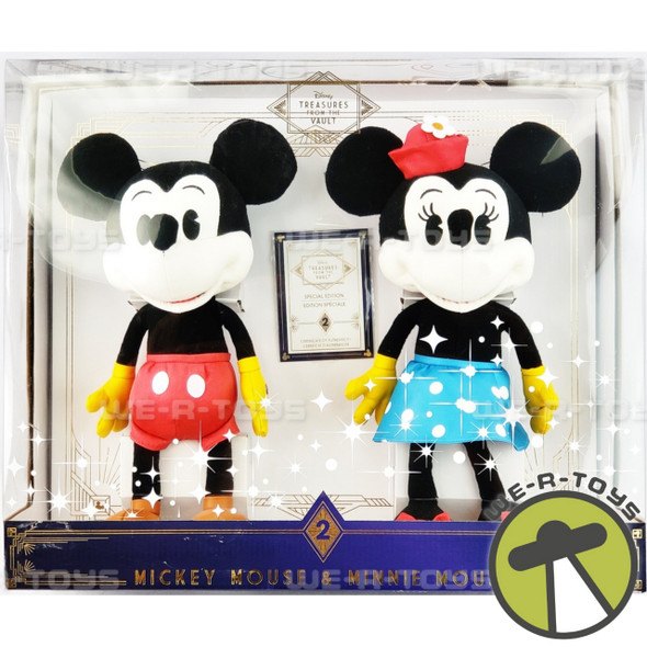 Disney Treasures from The Vault Mickey & Minnie Mouse Plush Set Classic 2020 NEW