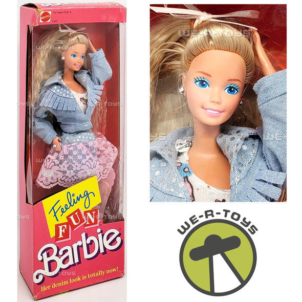 Barbie Feeling Fun Doll Denim Look 1988 Mattel #1189