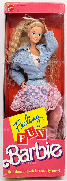 Barbie Feeling Fun Doll Denim Look 1988 Mattel #1189