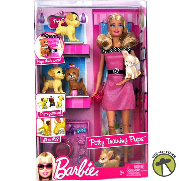 Barbie Potty Training Pups Doll 2009 Mattel T9397