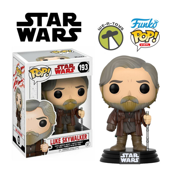 Funko POP Star Wars #494 Luke Skywalker with Grogu Bobble Head Vinyl Figure  - We-R-Toys