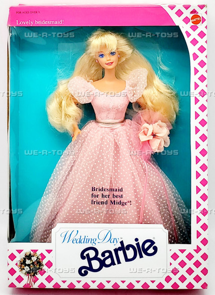 Barbie Wedding Day Doll Lovely Bridesmaid 1990 Mattel 9608