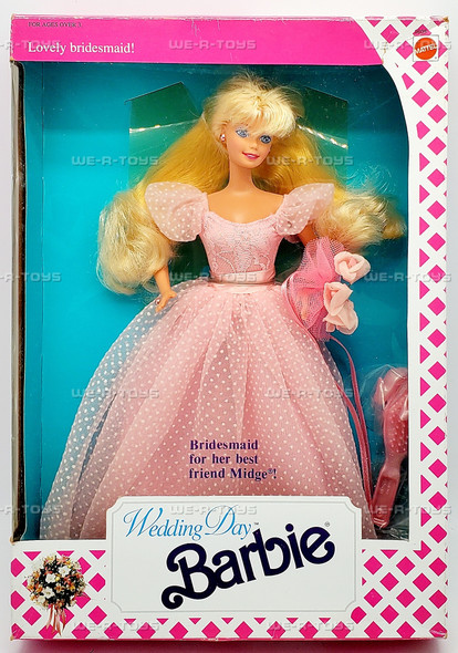 Barbie Wedding Day Doll Lovely Bridesmaid 1990 Mattel 9608