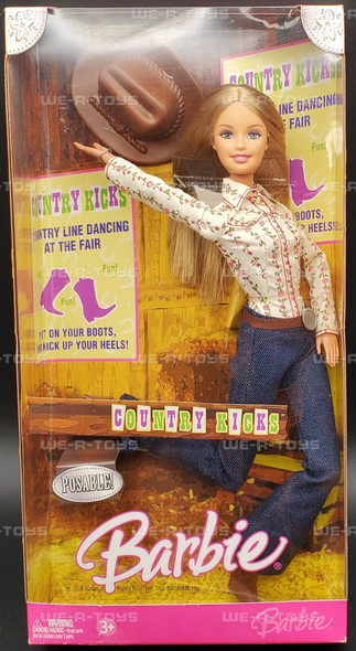 Barbie Country Kicks Posable Doll Line Dancing 2006 Mattel No. J8047 NRFB