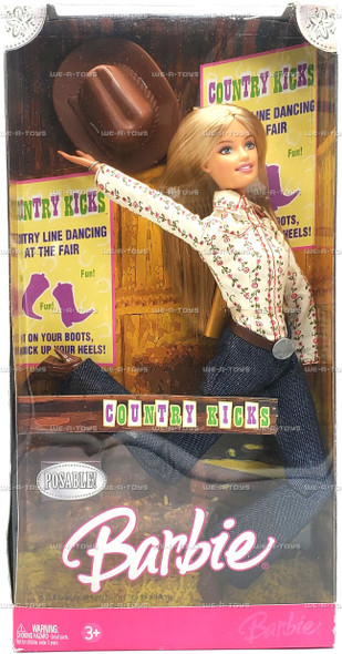 Barbie Country Kicks Posable Doll Line Dancing 2006 Mattel No. J8047