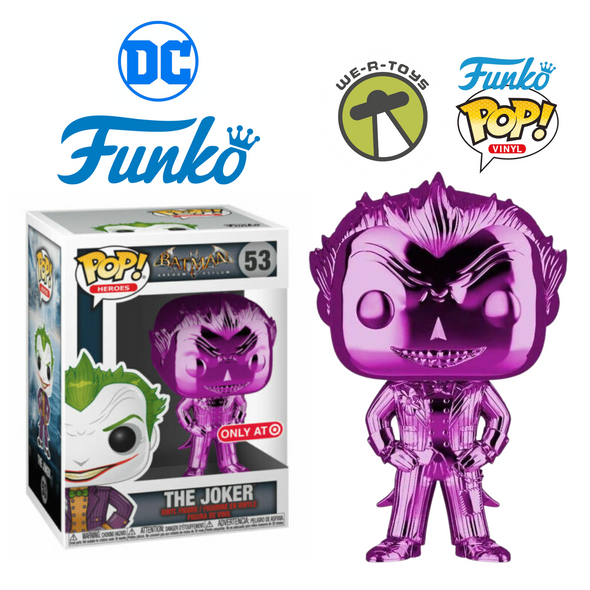 Funko Pop! Heroes 53 Batman Arkham Asylum The Joker (Purple Chrome) Vinyl Figure