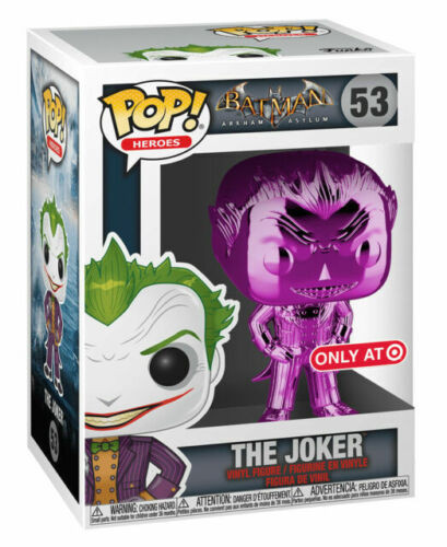 Funko Pop! Heroes 53 Batman Arkham Asylum The Joker (Purple Chrome) Vinyl Figure