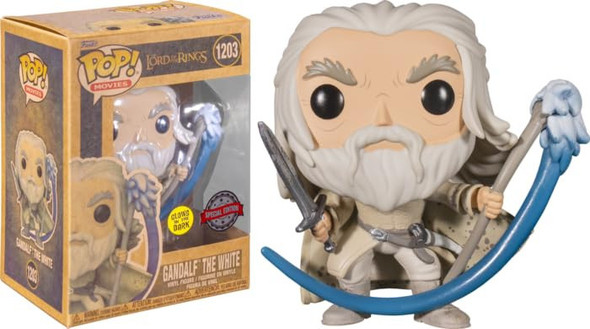 Lord of the Rings Funko Pop! Movies Lord of The Rings #1203 Gandalf The White Figure GitD 