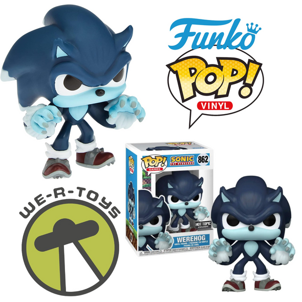 Funko Pop Games 862 Sonic The Hedgehog Werehog Hot Topic Exclusive Vinyl Figure