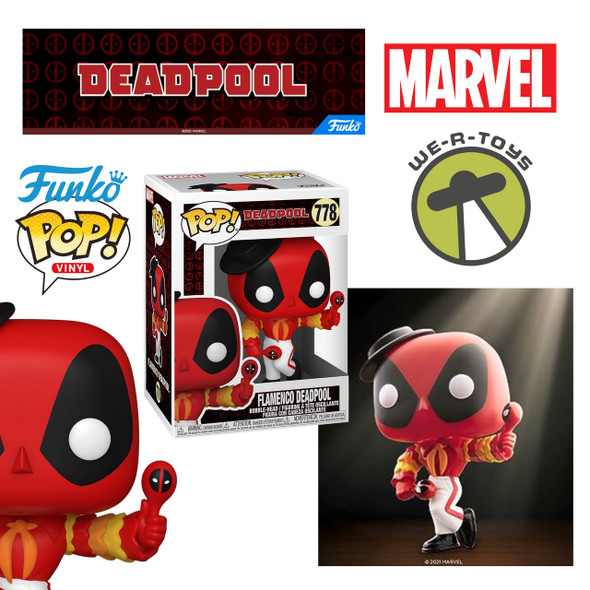 Funko Pop! Marvel 319 Deadpool as Bob Ross Bobble-Head Vinyl