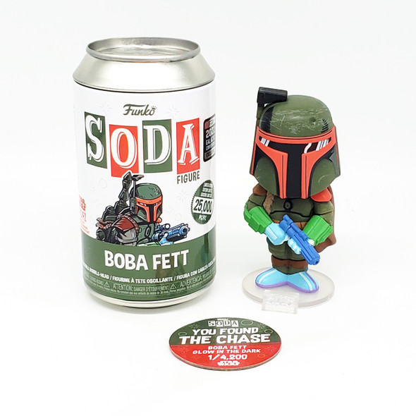 Star Wars Funko Soda Figure Boba Fett GITD Chase 2022 Galactic Convention Exclusive Used