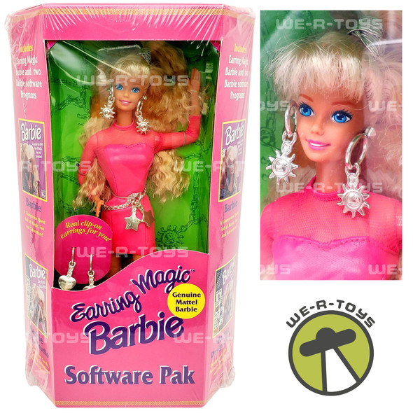 Barbie Earring Magic Doll With Software Pak Genuine Radio Shack 1991 NRFB