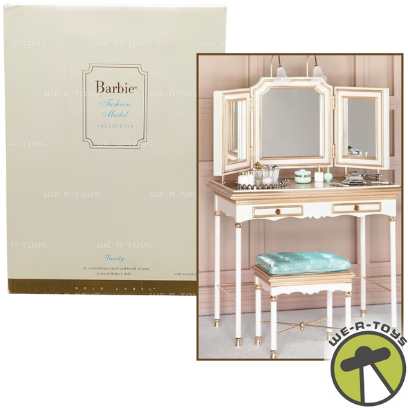 Barbie Fashion Model Collection Vanity & Bench for Barbie B3436 Mattel 2004 NRFB