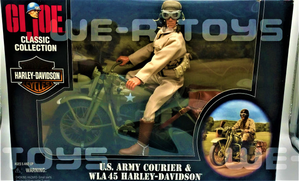 GI Joe US Army Courier and WLA 45 Harley Davidson Action Figure and Vehicle 1998