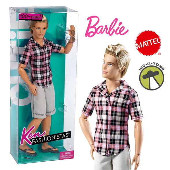 Barbie Fashionistas Ken Hottie/Cutie Doll 100+ Poses! 2009 Mattel