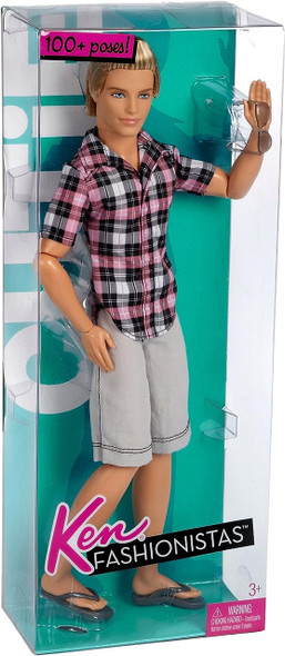  Barbie Fashionistas Ken Cutie Doll 100+ Poses! 2010 Mattel V7417 