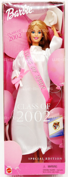 Class of 2002 Barbie Special Edition White Gown Doll 2001 Mattel 50500
