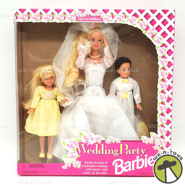 Wedding Party Barbie Stacie & Todd Dolls Deluxe Set 1994 Mattel #13557