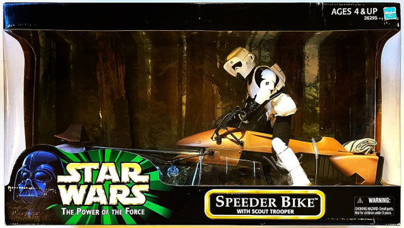  Star Wars The Power of the Force Speeder Bike with Scout Trooper 12" Scale 