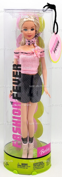 Fashion Fever Barbie Doll Pink Top Black Skirt Pink Boots 2004 Mattel H0660