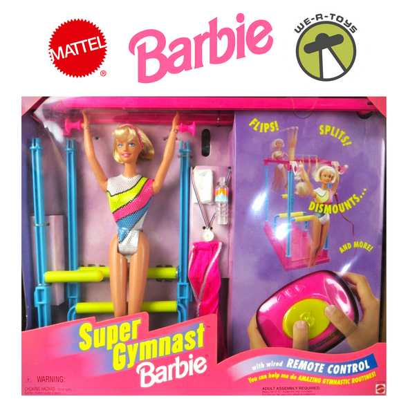 Super Gymnast Barbie Doll with Wired Remote Control 1999 Mattel 23105